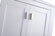Laviva 313ANG-24W-WS Wilson 24" White Bathroom Vanity with White Stripes Marble Countertop - view 6