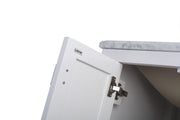 Laviva 313ANG-24W-WS Wilson 24" White Bathroom Vanity with White Stripes Marble Countertop - view 7