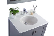 Laviva 313ANG-30G-PW Wilson 30" Grey Bathroom Vanity with Pure White Phoenix Stone Countertop - view 3