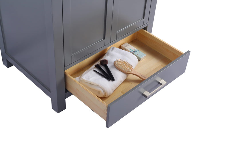 Laviva 313ANG-30G-PW Wilson 30" Grey Bathroom Vanity with Pure White Phoenix Stone Countertop - view 4