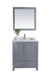 Laviva 313ANG-30G-WC Wilson 30" Grey Bathroom Vanity with White Carrara Marble Countertop