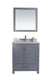 Laviva 313ANG-30G-WS Wilson 30" Grey Bathroom Vanity with White Stripes Marble Countertop
