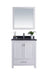 Laviva 313ANG-30W-BW Wilson 30" White Bathroom Vanity with Black Wood Marble Countertop