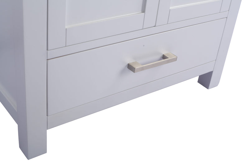 Laviva 313ANG-30W-PW Wilson 30" White Bathroom Vanity with Pure White Phoenix Stone Countertop - view 4
