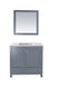 Laviva 313ANG-36G-MW Wilson 36" Grey Bathroom Vanity with Matte White VIVA Stone Countertop