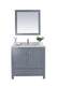 Laviva 313ANG-36G-WC Wilson 36" Grey Bathroom Vanity with White Carrara Marble Countertop