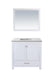 Laviva 313ANG-36W-MW Wilson 36" White Bathroom Vanity with Matte White VIVA Stone Countertop