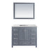 Laviva 313ANG-42G-MW Wilson 42" Grey Bathroom Vanity with Matte White VIVA Stone Countertop