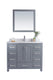 Laviva 313ANG-42G-WC Wilson 42" Grey Bathroom Vanity with White Carrara Marble Countertop