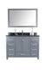 Laviva 313ANG-48G-BW Wilson 48" Grey Bathroom Vanity with Black Wood Marble Countertop