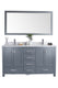 Laviva 313ANG-60G-WC Wilson 60" Grey Double Sink Bathroom Vanity with White Carrara Marble Countertop