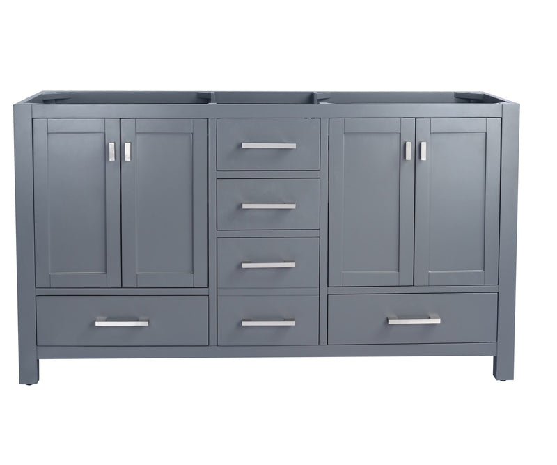 Laviva 313ANG-60G Wilson 60" Grey Double Sink Bathroom Vanity Cabinet