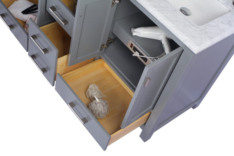 Laviva 313ANG-60G Wilson 60" Grey Double Sink Bathroom Vanity Cabinet