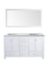 Laviva 313ANG-60W-MW Wilson 60" White Double Sink Bathroom Vanity with Matte White VIVA Stone Countertop