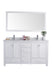 Laviva 313ANG-60W-WC Wilson 60" White Double Sink Bathroom Vanity with White Carrara Marble Countertop