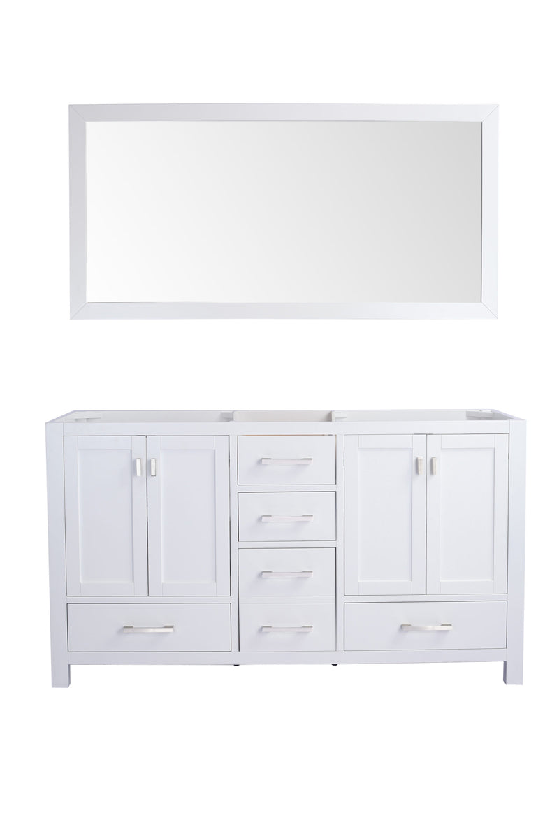 Laviva 313ANG-60W Wilson 60" White Double Sink Bathroom Vanity Cabinet