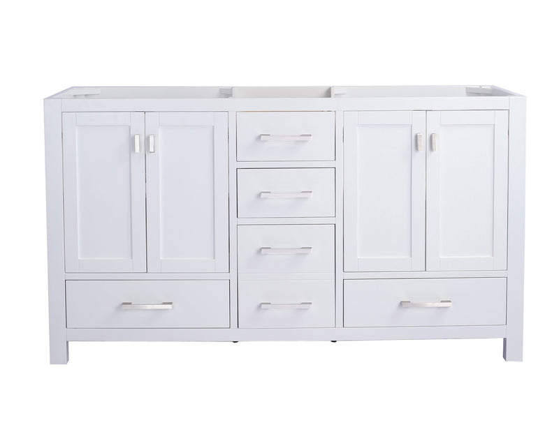 Laviva 313ANG-60W Wilson 60" White Double Sink Bathroom Vanity Cabinet