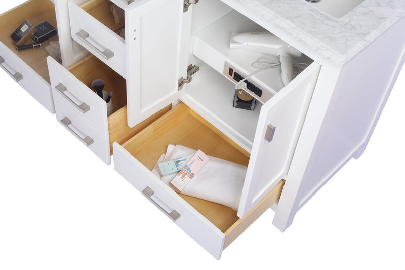Laviva 313ANG-60W Wilson 60" White Double Sink Bathroom Vanity Cabinet