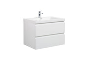 Laviva 313AUR-24GPW-GW Aurora 24" Glossy Polar White Wall Hung Bathroom Vanity