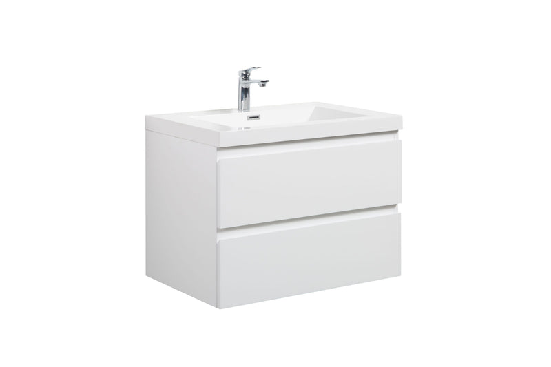 Laviva 313AUR-24GPW-GW Aurora 24" Glossy Polar White Wall Hung Bathroom Vanity