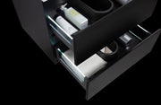 Laviva 313AUR-24MMB-GW Aurora 24" Matte Midnight Black Wall Hung Bathroom Vanity with White Acrylic Countertop - view 4