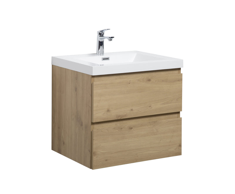 Laviva 313AUR-24SO-GW Aurora 24" Sonoma Oak Wall Hung Bathroom Vanity