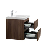 Laviva 313AUR-24SW-GW Aurora 24" Smokey Walnut Wall Hung Bathroom Vanity with White Acrylic Countertop - view 4