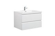 Laviva 313AUR-30GPW-GW Aurora 30" Glossy Polar White Wall Hung Bathroom Vanity