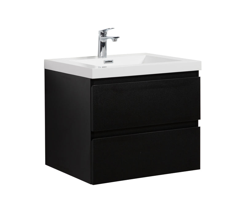 Laviva 313AUR-30MMB-GW Aurora 30" Matte Midnight Black Wall Hung Bathroom Vanity