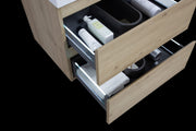 Laviva 313AUR-30SO-GW Aurora 30" Sonoma Oak Wall Hung Bathroom Vanity with White Acrylic Countertop - view 5