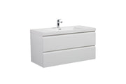 Laviva 313AUR-36GPW-GW Aurora 36" Glossy Polar White Wall Hung Bathroom Vanity