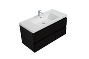 Laviva 313AUR-42MMB-GW Aurora 42" Matte Midnight Black Wall Hung Bathroom Vanity with White Acrylic Countertop - view 2