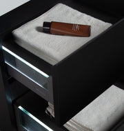 Laviva 313AUR-42MMB-GW Aurora 42" Matte Midnight Black Wall Hung Bathroom Vanity with White Acrylic Countertop - view 5