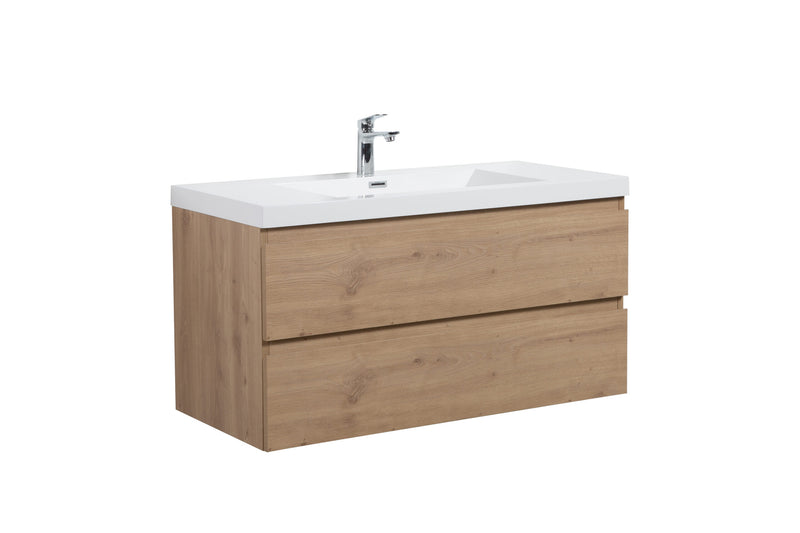 Laviva 313AUR-42SO-GW Aurora 42" Sonoma Oak Wall Hung Bathroom Vanity