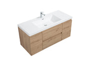 Laviva 313AUR-48SO-GW Aurora 48" Sonoma Oak Wall Hung Bathroom Vanity with White Acrylic Countertop - view 2