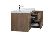 Laviva 313AUR-48SO-GW Aurora 48" Sonoma Oak Wall Hung Bathroom Vanity with White Acrylic Countertop - view 4