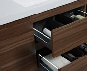 Laviva 313AUR-48SW-GW Aurora 48" Smokey Walnut Wall Hung Bathroom Vanity with White Acrylic Countertop - view 5