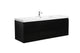 Laviva 313AUR-60CMMB-GW Aurora 60" Matte Midnight Black Wall Hung Single Sink Bathroom Vanity