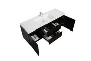 Laviva 313AUR-60CMMB-GW Aurora 60" Matte Midnight Black Wall Hung Single Sink Bathroom Vanity with White Acrylic Countertop - view 3