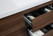 Laviva 313AUR-60CSW-GW Aurora 60" Smokey Walnut Wall Hung Single Sink Bathroom Vanity with White Acrylic Countertop - view 5
