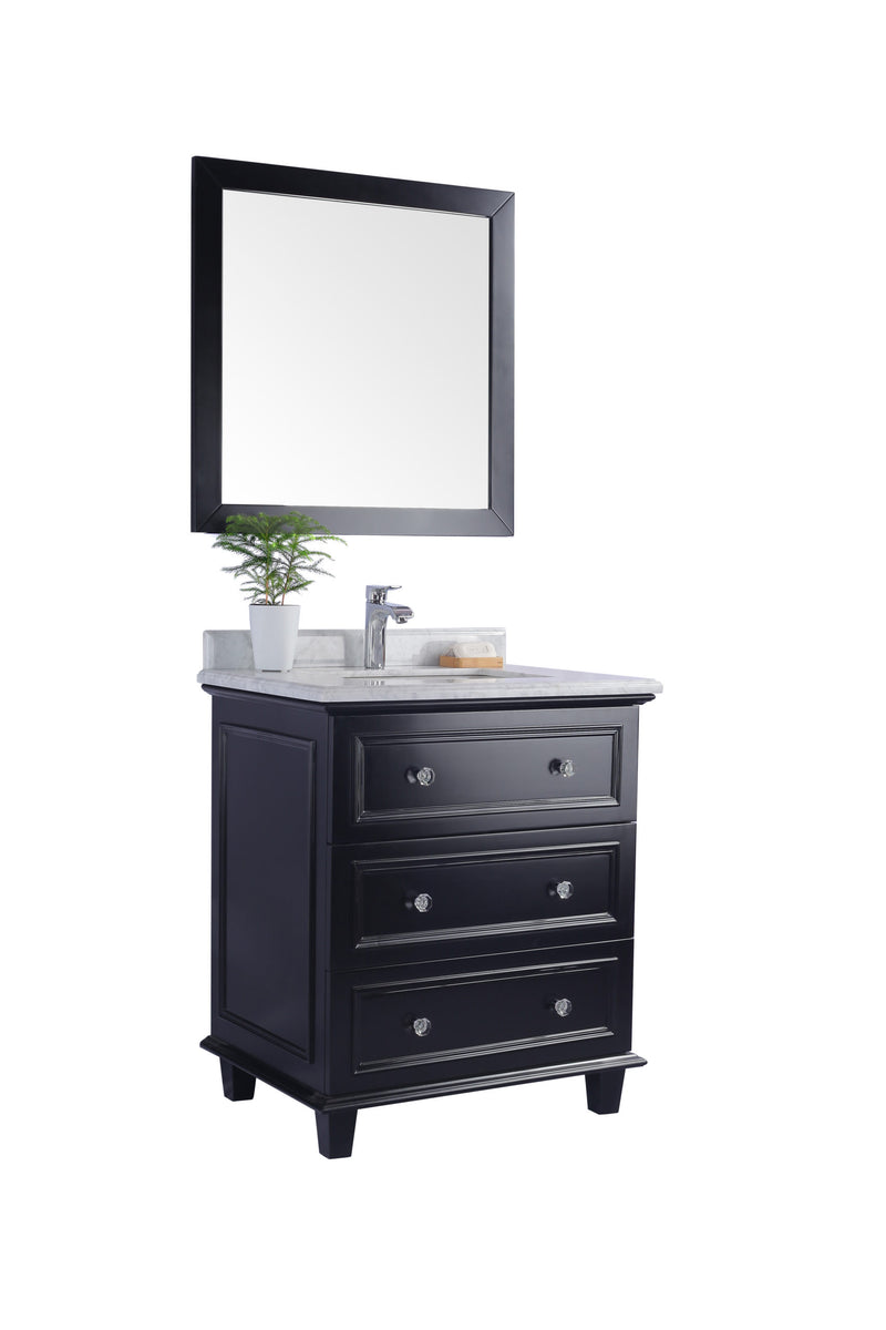 Laviva 313DVN-30E-WC Luna 30" Espresso Bathroom Vanity with White Carrara Marble Countertop - view 2