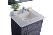 Laviva 313DVN-30E-WC Luna 30" Espresso Bathroom Vanity with White Carrara Marble Countertop - view 3