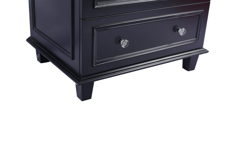 Laviva 313DVN-30E-WS Luna 30" Espresso Bathroom Vanity with White Stripes Marble Countertop - view 8