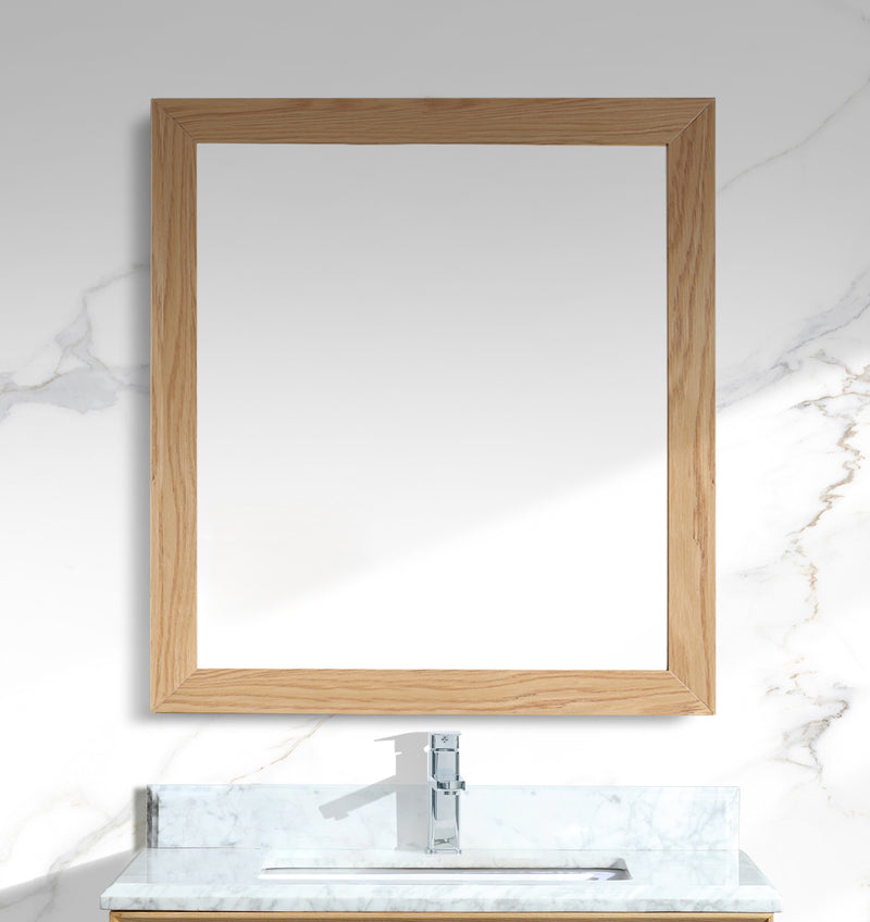 Laviva 313FF-3030CO Sterling 30" Framed Square California White Oak Mirror