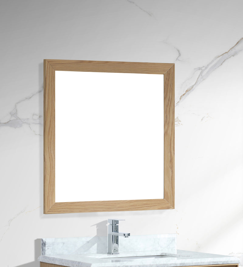 Laviva 313FF-3030CO Sterling 30" Framed Square California White Oak Mirror