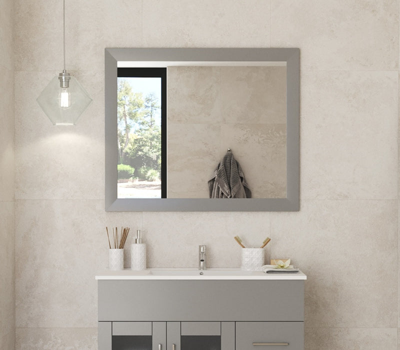 Laviva 313FF-3630G Sterling 36" Framed Rectangular Grey Mirror