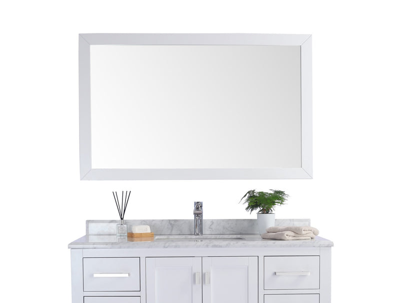 Laviva 313FF-4830W Sterling 48" Framed Rectangular White Mirror