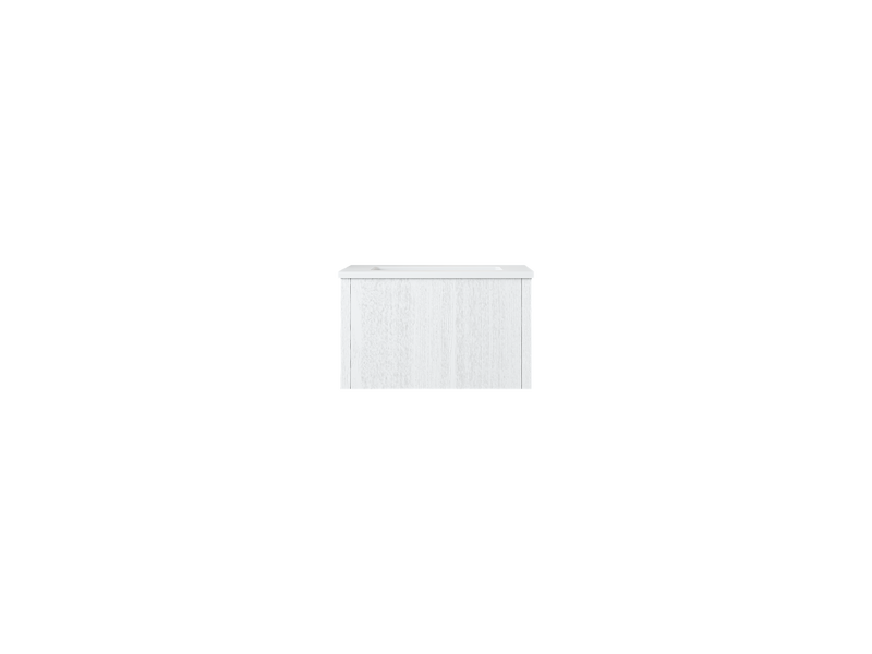 Laviva 313LGN-24AW-MW Legno 24" Alabaster White Bathroom Vanity with Matte White VIVA Stone Solid Surface Countertop
