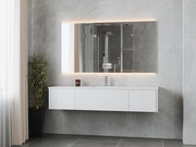 Laviva 313LGN-72CAW-MW Legno 72" Alabaster White Single Sink Bathroom Vanity with Matte White VIVA Stone Solid Surface Countertop - view 2
