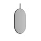 Laviva 313MFCPL-2440MB Hanging Pill 24x40 Oval Metal Framed Mirror in Matte Black